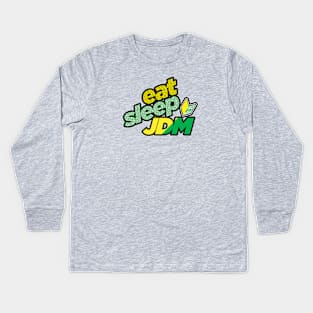 Eat Sleep JDM zentangle style design Kids Long Sleeve T-Shirt